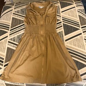 Nice tan dress little mini elastic waist